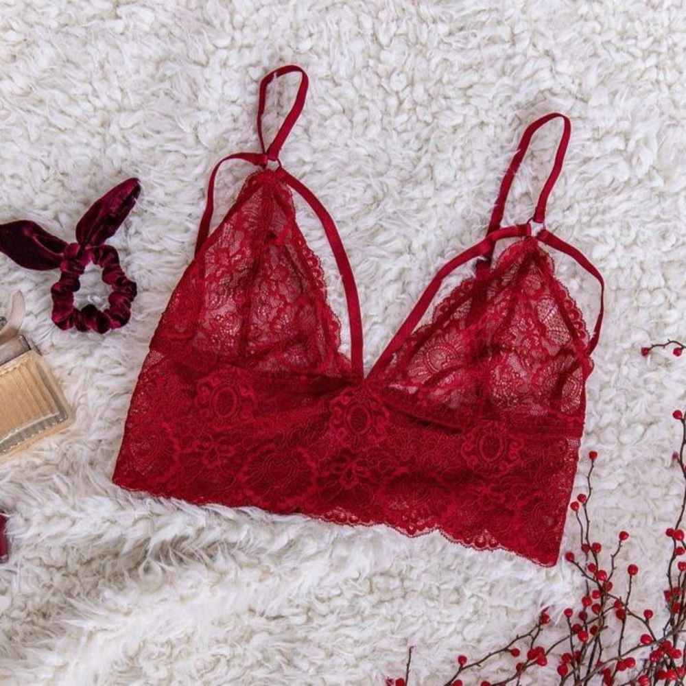 NWT Mentionables Strappy Lace Bralette 1X
